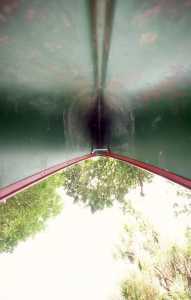 Sitting in a Canoe Chair looking up